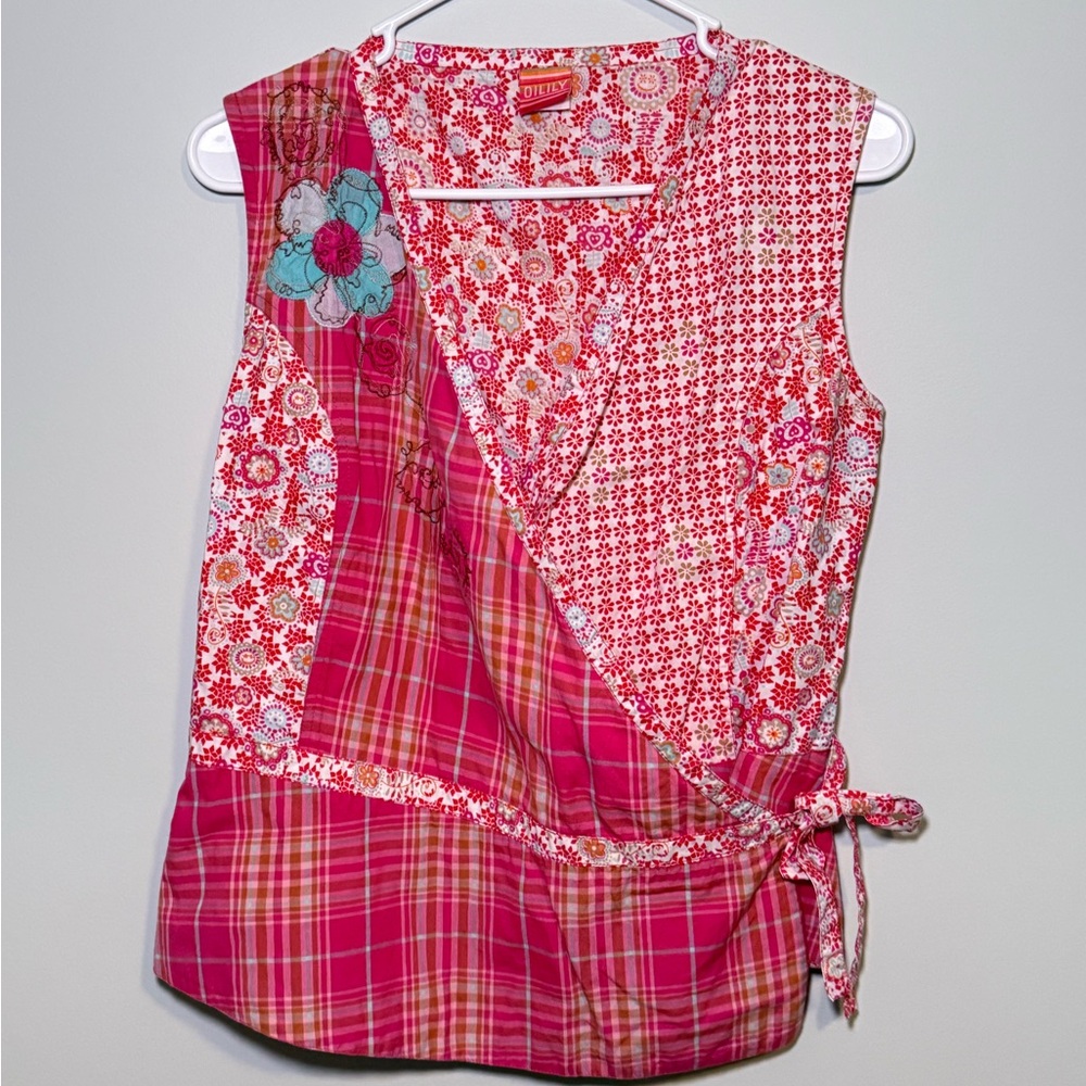 Vintage Oilily Patchwork Wrap Top – (S/M)